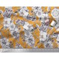 thumbnail image 3 of Soimoi Velvet Fabric Leaves & Flower Floral Print Sewing Fabric Yard 58 Inch Wide, 3 of 3