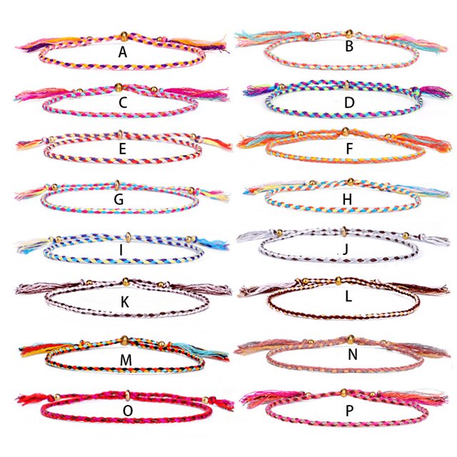 Bracelet Tressé Accessoire de Mode Femmes Hommes Bracelet Bijoux Accessoires Structure Fil Réglable Exquis Bracelets avec Franges Décors Type 13