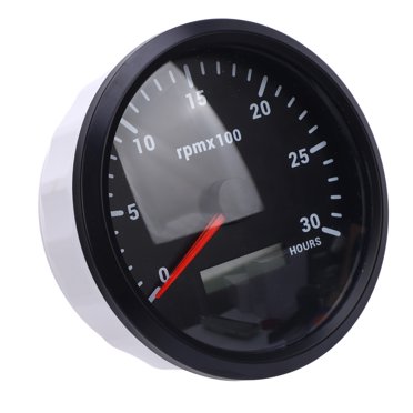 Tachometer Boat RPM Gauge 110mm 4 3 8in Tachometer 7 Color Backlight DC 9 32V 3000RPM Gauge with Hour Meter for Car Yacht RV Boat Truck