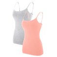 thumbnail image 1 of Charmo Women Cami Tanks Adjustable Spagetti Strap Built in Bra Tank Top 2 Pack, 1 of 6