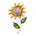 thumbnail image 1 of MasteelfCA Broche Tournesol Scintillante en Strass Accessoire de Mode pour Femmes Filles, 1 of 8