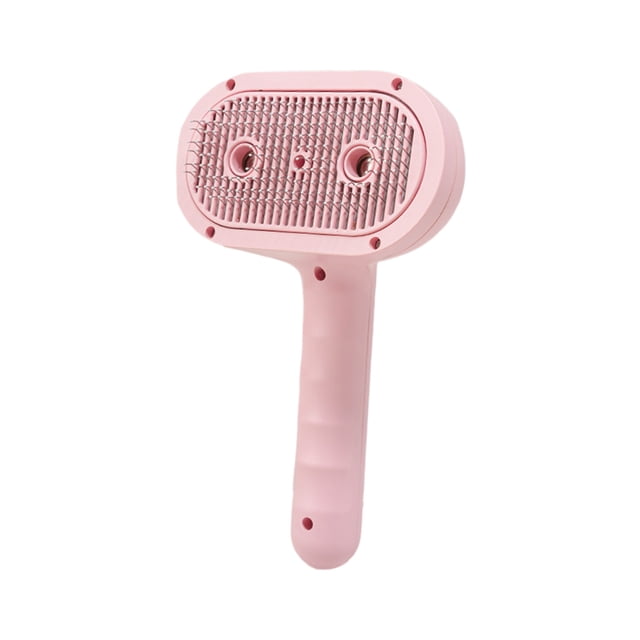 Pink Pet Spray Comb With Double Hole Humidifying Function Non-Flying Hair Design Pink Color