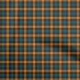thumbnail image 1 of oneOone Silk Tabby Orange Fabric Check Craft Projects Decor Fabric Printed By The Yard 42 Inch Wide, 1 of 4