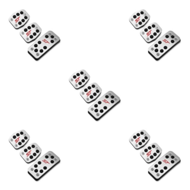mmirethe 3pcs Aluminum Alloy Car Pedal Focus Focus 2 For Focus 2 For Focus 5Set