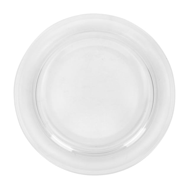 Assiette de Four à Micro-Ondes 1 Pcs 10.6x10.6 Po Plateau en Verre Résistant à la Chaleur pour Usage Domestique