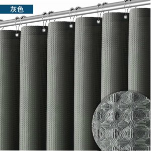 SuxuMhao Waffle Modèle Rideau de douche imperméable,71×71in 1pc Linge de douche Rideau pour salle de bain,Linges de douche avec 12 Crochets en plastique comme un cadeau, Rideaux de douche élégants pour la décoration de salle de bains ,Grey