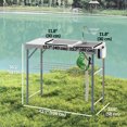 thumbnail image 3 of Outsunny Folding Fish Cleaning Table Camping Table with Sinks Faucet, Grey, 3 of 10