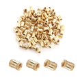 thumbnail image 1 of Wekity Écrous Moletés Filetage Femelle M6x10mm, 100 Pcs OD Laiton Fileté Insert Écrous d'Injection Joint Soudé Hydraulique Kit Assortiment pour Impression 3D Moulage par Injection-0621, 1 of 5