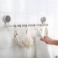 thumbnail image 4 of Tyidzon Towel Racks for Bathroom Non Perforated Stainless Steel Towel Rack Singles Pole Bathroom Suction Cup Storage Rack with Hooks Kitchens Towel Rack, 4 of 6