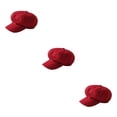 thumbnail image 4 of yingyy Peaked Caps Retro Fashion Breathable Woolen Octagonal Hats Beautiful Lines Easy Matching Sun for Visor Design Headgear Red 3Set, 4 of 6