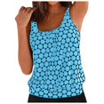 thumbnail image 3 of Gibobby Two Piece Tankini Bathing Suits for Women One Shoulder Swim Top with Bottom Swimsuits(Light Blue,L), 3 of 7