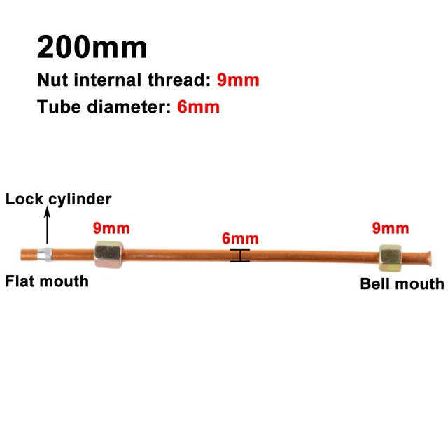Bgsha 9mm Thread Aluminum For household Air Compressor Exhaust Tube With lock cylinder