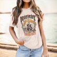 thumbnail image 2 of LUOGENLI T-shirts pour Femme pour Femmes T-Shirt Décontracté Imprimé à Col Rond Uni à Manches Courtes T-Shirt 4xlt T-shirts pour Femmes T-shirts Graphiques Saint-Valentin Beige TTG, 2 of 4