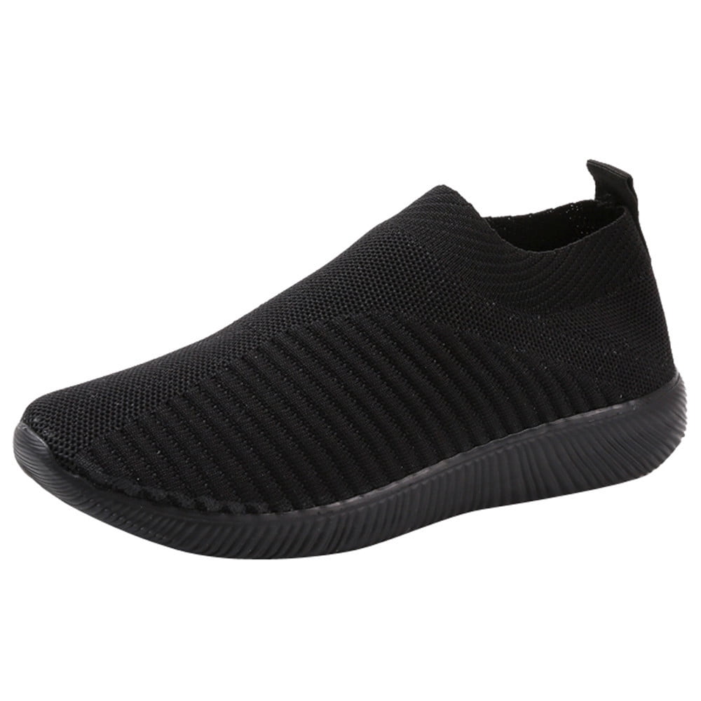 Kcodviy Chaussures de Course Semelles en Maille Espadrilles Talons Compensés pour Femmes Extérieur Femmes Espadrilles à Enfiler Patins pour Femmes Chaussures de Sport Confortables Espadrilles Décontractées Bottes pour Femmes Chaussures pour Femmes