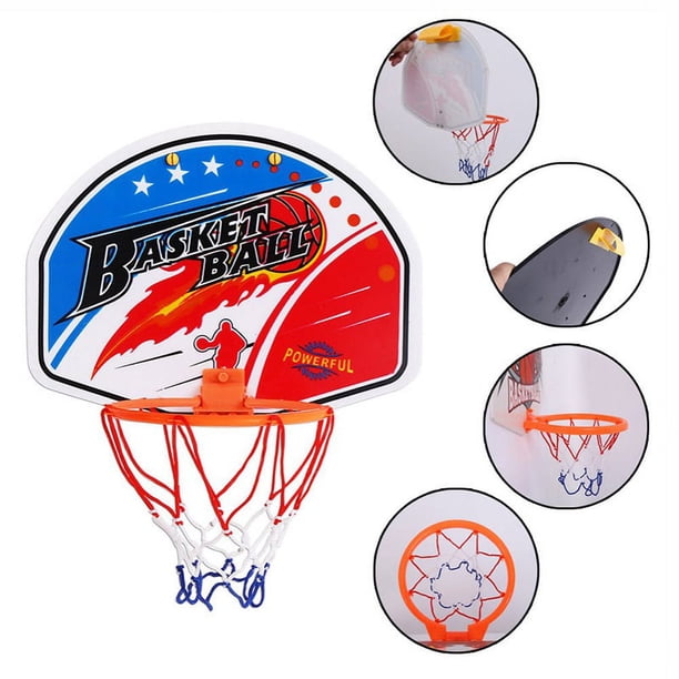 HYES Mini Panier De Basket Pour Porte – Avec Scorer, 3 Ballons, Pompe – Rouge, Cadeau Enfants Et Adultes