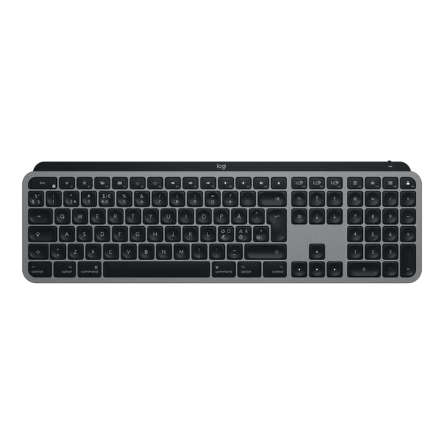 Logitech MX Keys Clavier Avancé Sans Fil Illuminé pour Mac - Clavier - Rétroéclairé - Sans Fil - Bluetooth LE - Gris Cosmique