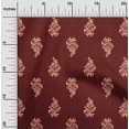 thumbnail image 1 of oneOone Georgette Viscose Fabric Leaves & Floral Block Printed Craft Fabric BTY 42 Inch Wide, 1 of 4