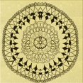 thumbnail image 1 of Ahgly Company Tapis d'Intérieur Lavable en Machine Carré Transitionnel Jaune Soleil, 6 Pieds Carré, 1 of 7
