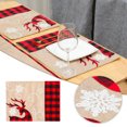 thumbnail image 2 of Red and Black Plaid Christmas Decorations Christmas Decoration Linen Embroidery Table Mat Home Decoration Black and Red Plaid Christmas Decorations Red and Black Christmas Decorations, 2 of 7