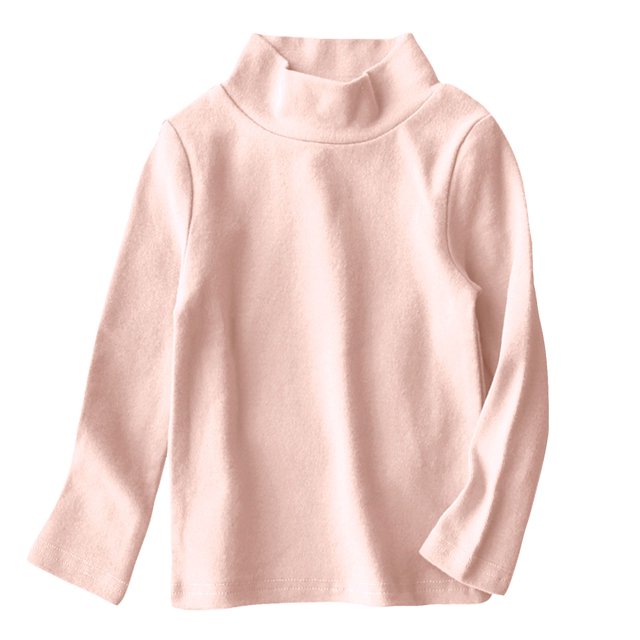 T-Shirt à Col Rond Épais et Doux pour Tout-Petits, Hauts pour Filles, Confort, Basique, Manches Longues, T-Shirt, Vêtements pour Filles