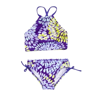 Girls Summer Swimsuits Casual Toddler Kids Baby Girls Swimsuit Set Fashion Cute Flowers Print Ruffles Bikini 3-14Years