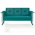 thumbnail image 3 of Crosley Furniture Bates Canapé de Patio Moderne en Métal à Glissement, Turquoise, 3 of 10