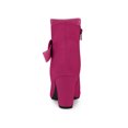 thumbnail image 2 of Unique Bargains Women's Round Toe Chunky Heel Zip Heeled Boots Ankle Booties, 2 of 7