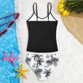 thumbnail image 4 of Girls Swimsuit Backless Printed Split Swimsuits Ruched Tankini Sets Toddler Bathing Suit Girl Black 7-8Y, 4 of 5