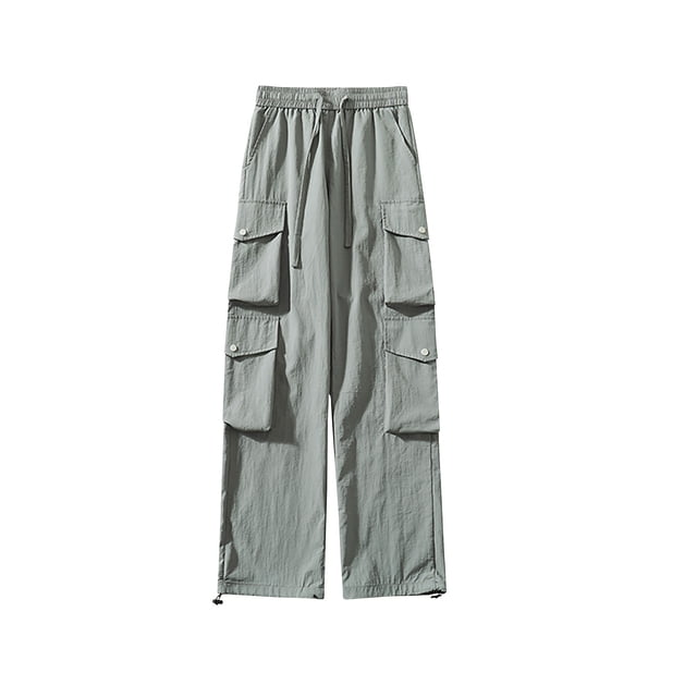 Diufon Pantalon Cargo Large pour Hommes Taille à Cordon Décontractée Pantalon de Randonnée Extérieur Ample avec Multi-Poches