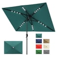 thumbnail image 1 of Garvee 10' x 6.5' Solar Patio Umbrella,Table Umbrella ,Crank & Push Button Tilt, 6 Sturdy Ribs, Blue, 1 of 8