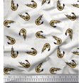thumbnail image 1 of Soimoi Crepe Silk Fabric Circle,Dot & Prawns Ocean Decor Fabric Printed Yard 42 Inch Wide, 1 of 4
