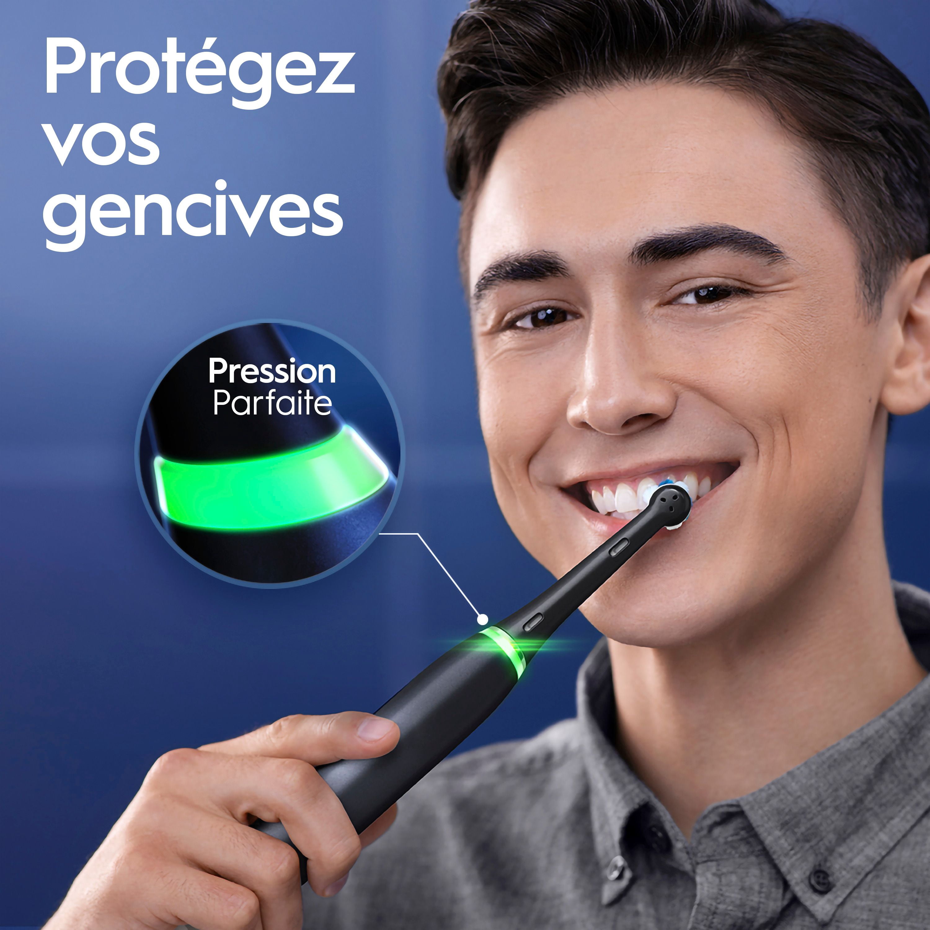 Oral-B iO Série 5 Soin des Gencives et des Dents Sensibles Brosse à Dents Électrique avec Tête de Brosse, Rechargeable, Blanc