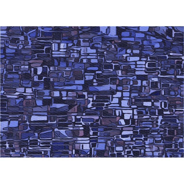 Ahgly Tapis Rectangulaire Lavable en Machine Intérieur Transitionnel Bleu Nuit, 2 Pieds x 3 Pieds