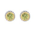 thumbnail image 1 of 18k Gold And Sterling Silver Peridot Stud Earrings, 1 of 1