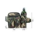 thumbnail image 3 of Water Resistant Waist Pack with Bottle Holder Multi Pocket Hiking Belt Bag for Running Cycling, 3 of 7