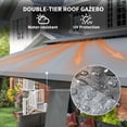 thumbnail image 4 of Outsunny 10' x 20' Patio Gazebo Canopy with Netting Dark Grey, 4 of 10