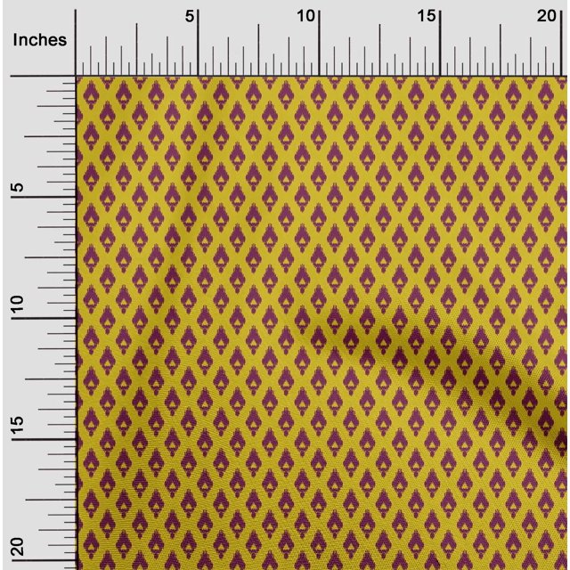 oneOone Polyester Lycra Fabric Argyle Style Ikat Printed Craft Fabric BTY 56 Inch Wide