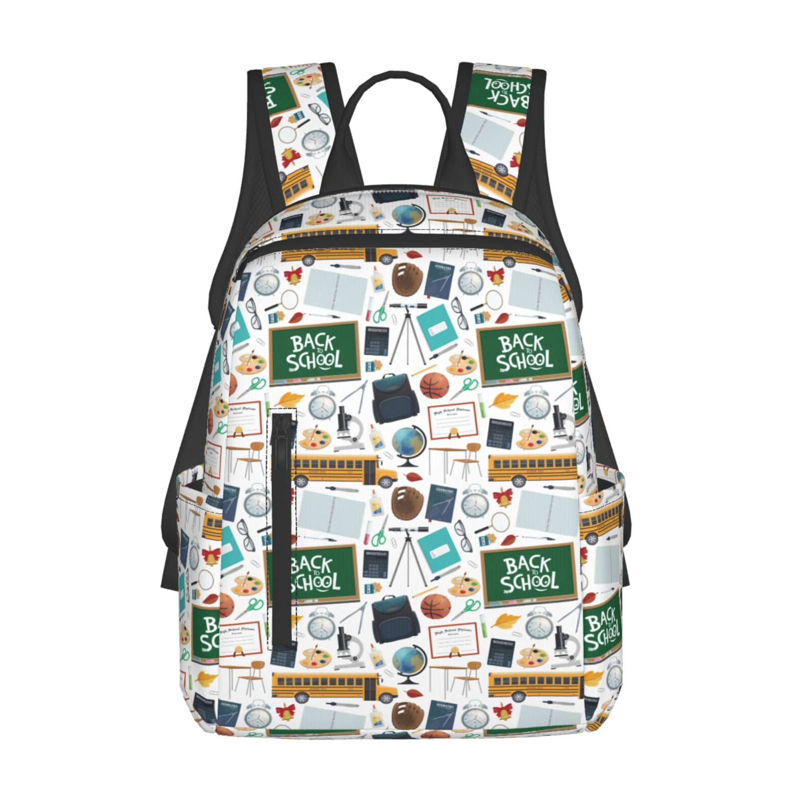 Vsdgher Back To School A Pattern Travel Laptop Backpack,Lightweight Backpack Travel Hiking Daypack Backpack Work Bag for Men Women