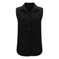 thumbnail image 4 of Besolor Women's Summer Tank Tops Collared Sleeveless Button down Shirts Casual Loose Work Business Blouse, 4 of 6