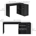 thumbnail image 3 of HOMCOM L Shaped Desk Corner Computer Table with Storage for Home Office, 3 of 10