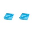 thumbnail image 1 of QualitChoice Home Hotel Felt Keys Tapes Phone Watch Storage Box Living Room Drawer Pens Remotes Jewellery Organizer Container Blue 2PCS, 1 of 6