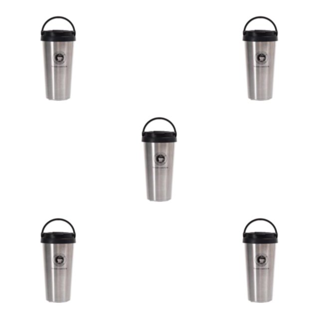 kurtrusly Gobelet Thermique Réutilisable Choix Écoresponsable pour un Meilleur Demain Pratique Argent 500ml 5Ensemble