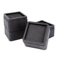 thumbnail image 1 of Herwey 4PCS Durable Stackable Bed Risers Black Square 2 Furniture Legs Floor Feet Protectors, Sofa Leg, Furniture Riser, 1 of 8