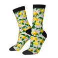 thumbnail image 1 of Lsque Lemon1 Printed Men's Crew Socks, Soft Durable Breathable Moisture-Wicking with Odor Control Cotton socks, 1 of 6