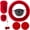 redsuit, variant on CHUANK 6 Piece Plush Car Accessories Set Plush Steering Wheel Cover Soft Fuzz Handbrake Gear Shift Cover Bling Mirror Ornament