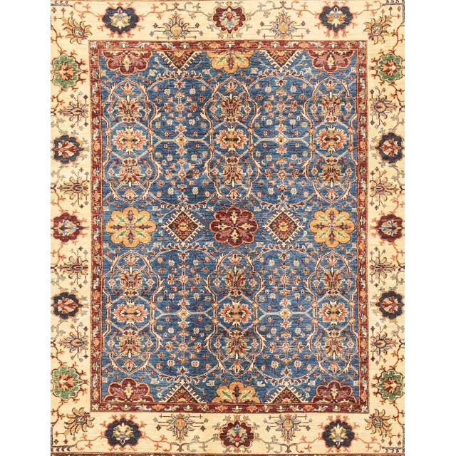 Ahgly Company Indoor Rectangle Abstract Chestnut Brown Oriental Area Rugs, 8' x 12'