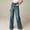 Style1-Blue, variant on Mceream Sailor Tummy Control Wide Leg Jeans, Womens Denim Slimming Tummy Control Sailor Wide Leg Trouser Jeans Blue L
