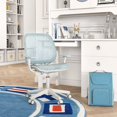 thumbnail image 2 of Costway Kids Desk Armchair Swivel Mesh Children Computer Chair with Adjustable Height Blue, 2 of 10