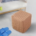 thumbnail image 4 of kurtrusly Stretch Ottoman Cover Ottoman Protector for Room Gray Living Light Light Coffee 25~33cm, 4 of 6