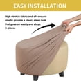thumbnail image 3 of Thickened Solid Color Round Low Stool Ottoman Cover Elastic Full Cover On Sofa Cover for Enhanced Comfort and Style, 3 of 6